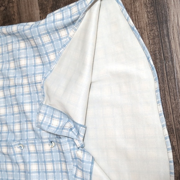 Salewa Polarlite Fleece Flannel 5 Size XXL In Baby Blue Plaid - Picture 11 of 11